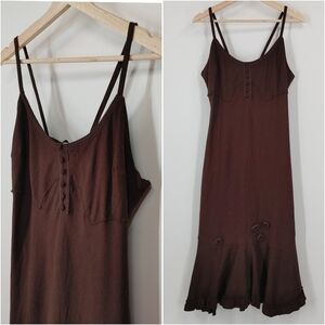 Poet Linen Blend Mermaid Hem Midi Dress